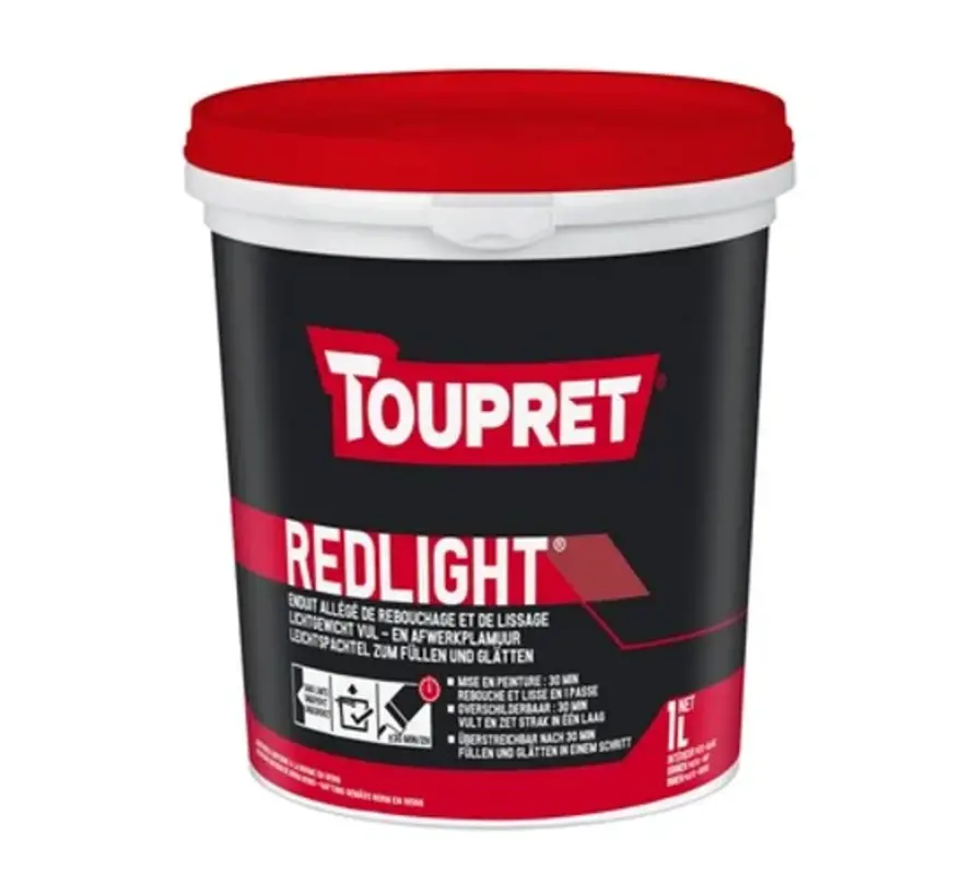 Toupret Redlight | Lichtgewicht Vulmiddel - 1 LTR