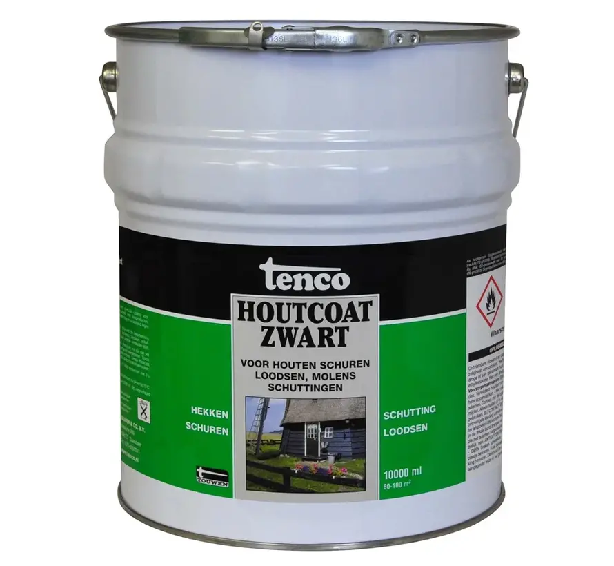 Tenco Houtcoat Teervrij Zwart - 1 LTR