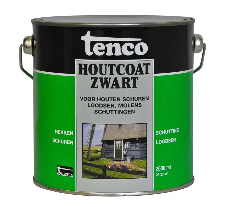 Tenco Houtcoat Teervrij Zwart - 1 LTR