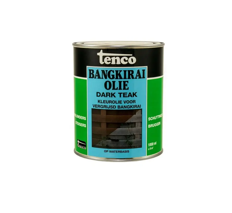 Tenco Bangkirai Olie Waterbasis Dark Teak - 1 LTR