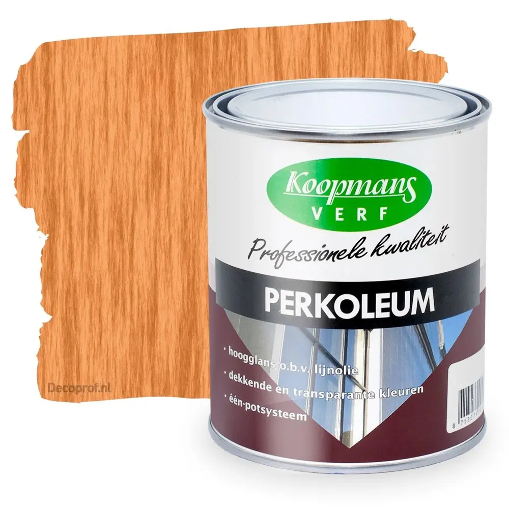 Koopmans Perkoleum Hoogglans Transparant 213 Teak Koopmans Perkoleum Hoogglans Transparant 213 Teak