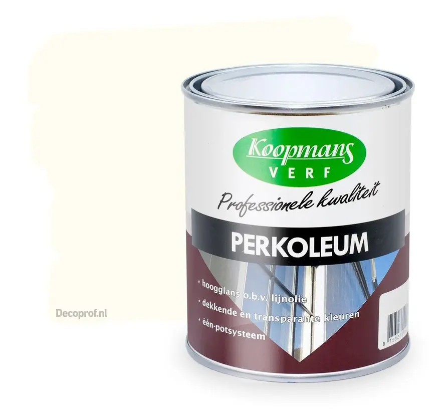 Koopmans Perkoleum Hoogglans Dekkend 9010 Wit - 750 ML