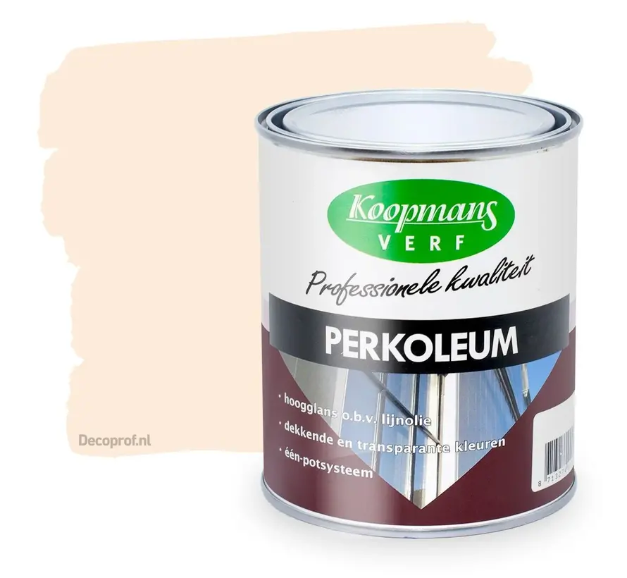 Koopmans Perkoleum Hoogglans Dekkend 9001 Creme Wit - 750 ML