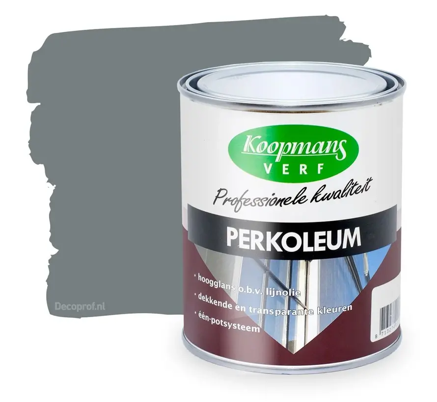 Koopmans Perkoleum Hoogglans Dekkend 305 Donkergrijs - 750 ML