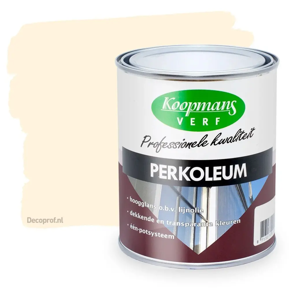 Koopmans Perkoleum Hoogglans Dekkend 302 Roomwit Koopmans Perkoleum Hoogglans Dekkend 302 Roomwit