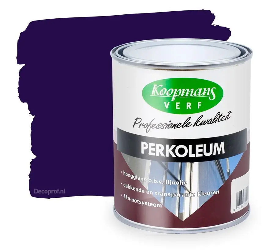 Koopmans Perkoleum Hoogglans Dekkend 238 Antiekblauw - 750 ML