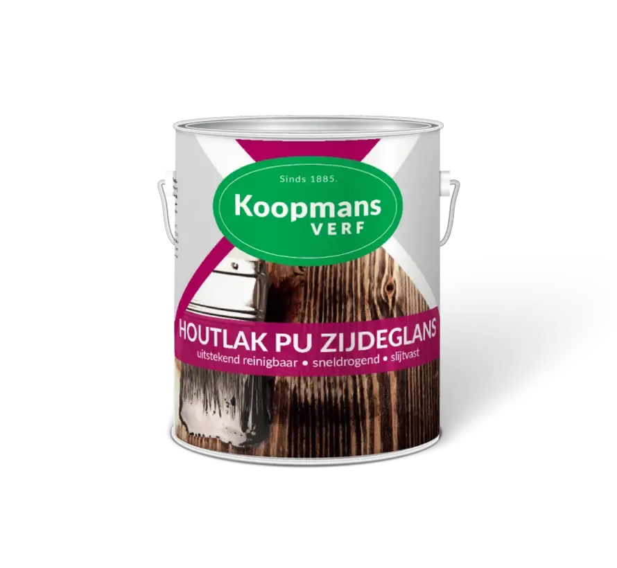 Koopmans Houtlak PU Zijdeglans 562 Donkergrijs - 250 ML