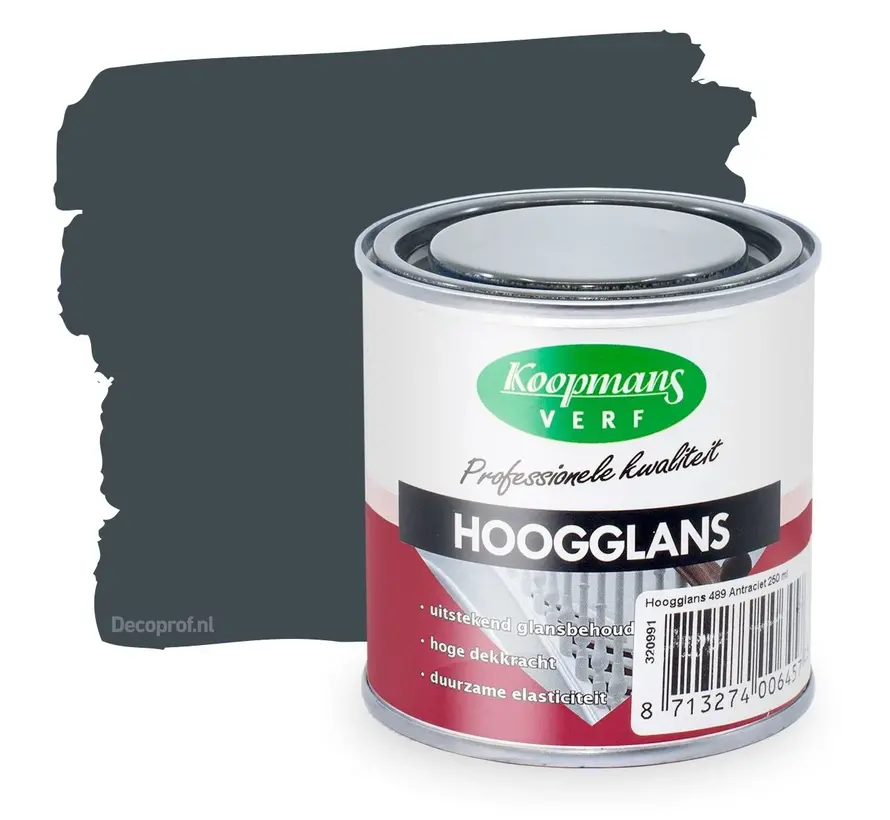 Koopmans Hoogglans 489 Antraciet - 250 ML