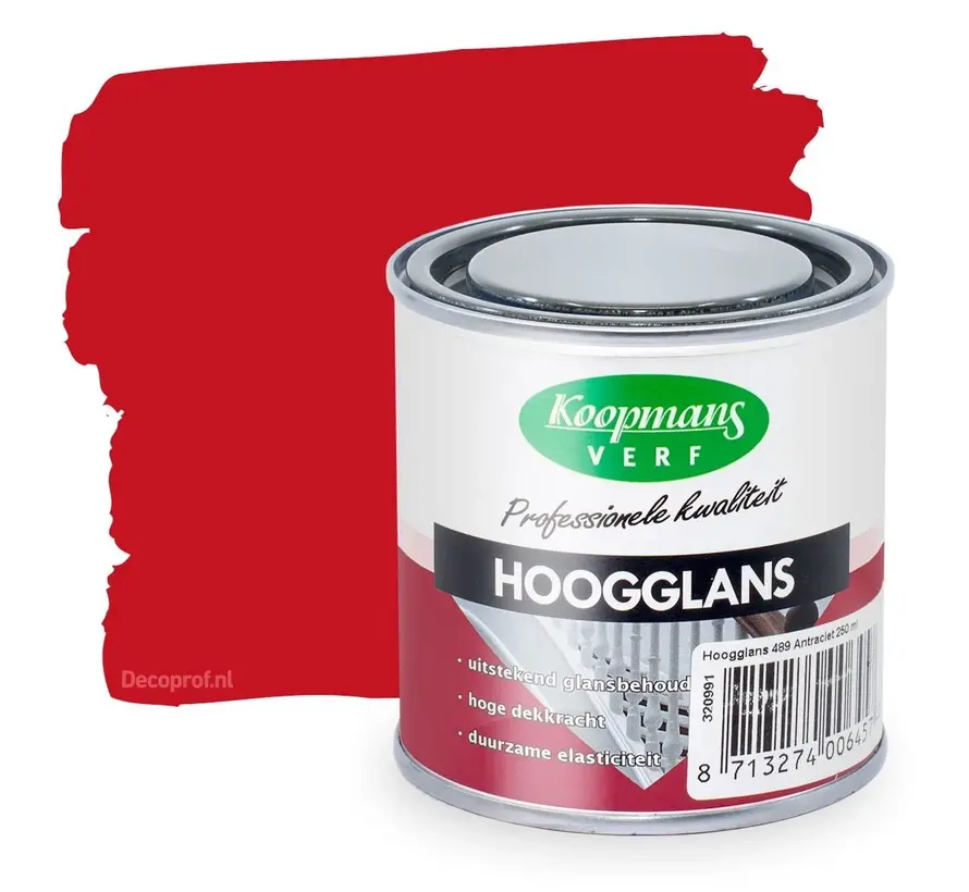 Koopmans Hoogglans 330 Signaalrood - 250 ML