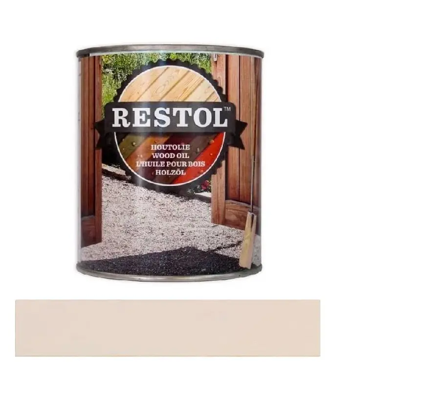 Restol Houtolie Houtolie Mat Parelwit Watergedragen - 750 ML