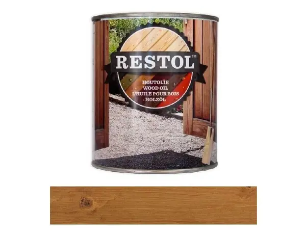 Restol Houtolie Mat Bruin Naturel Watergedragen Restol Houtolie Mat Bruin Naturel Watergedragen