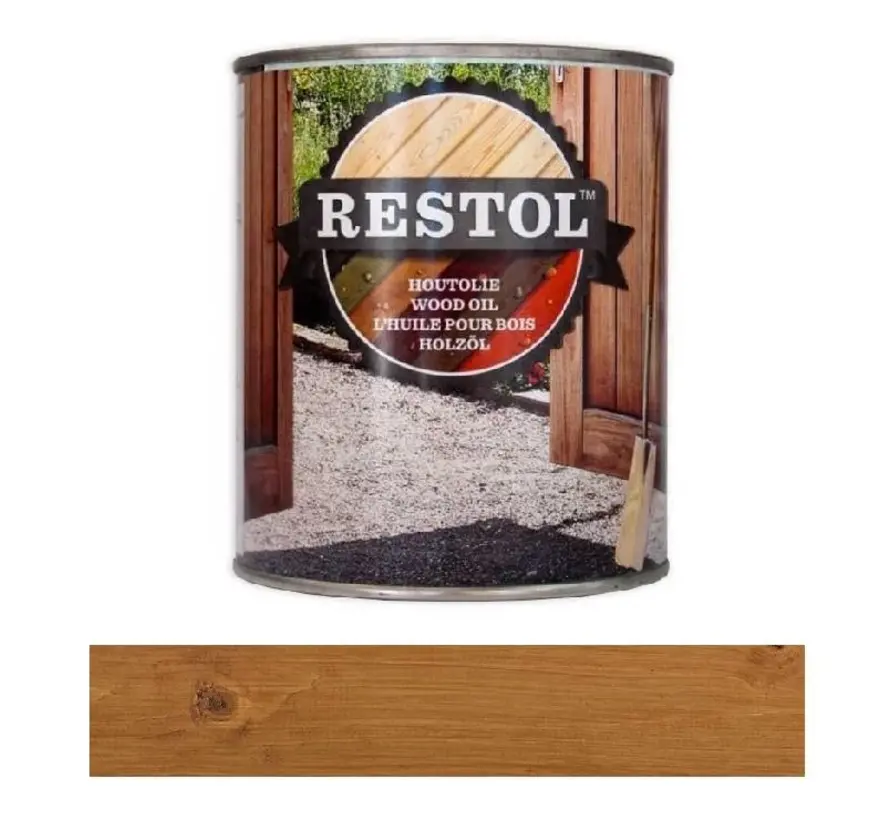 Restol Houtolie Houtolie Mat Bruin Naturel Watergedragen - 750 ML