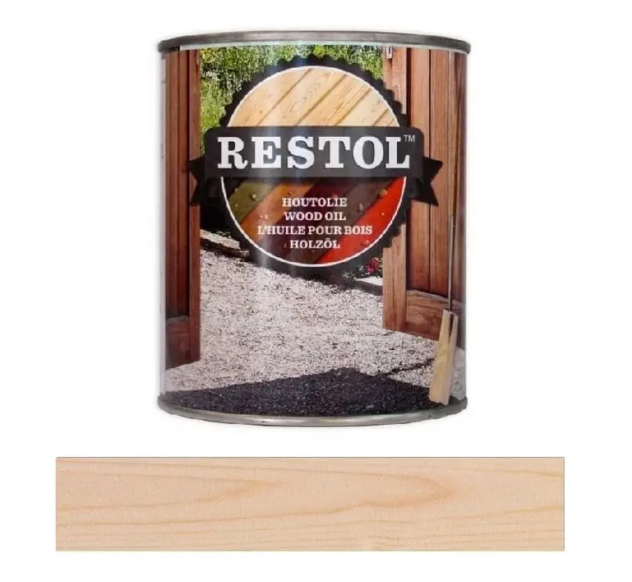 Restol Houtolie Houtolie Mat Naturel UV Extra Watergedragen - 750 ML