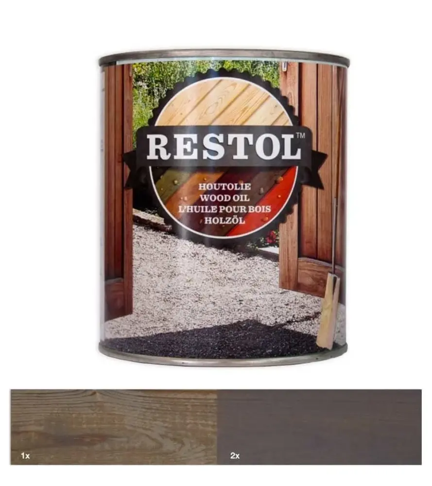 Restol Houtolie Zijdeglans Grijs