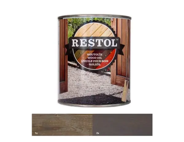 Restol Houtolie Zijdeglans Grijs