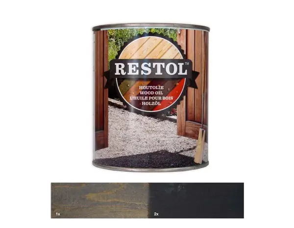 Restol Houtolie Zijdeglans Antraciet