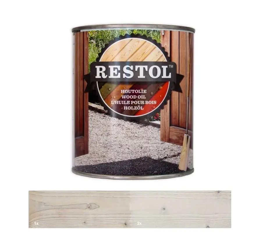 Restol Houtolie Houtolie Zijdeglans Parelwit - 1 LTR