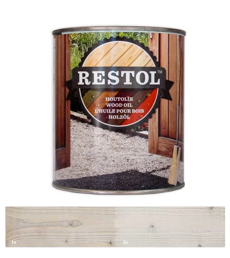 Houtolie Zijdeglans Parelwit | 1 LTR