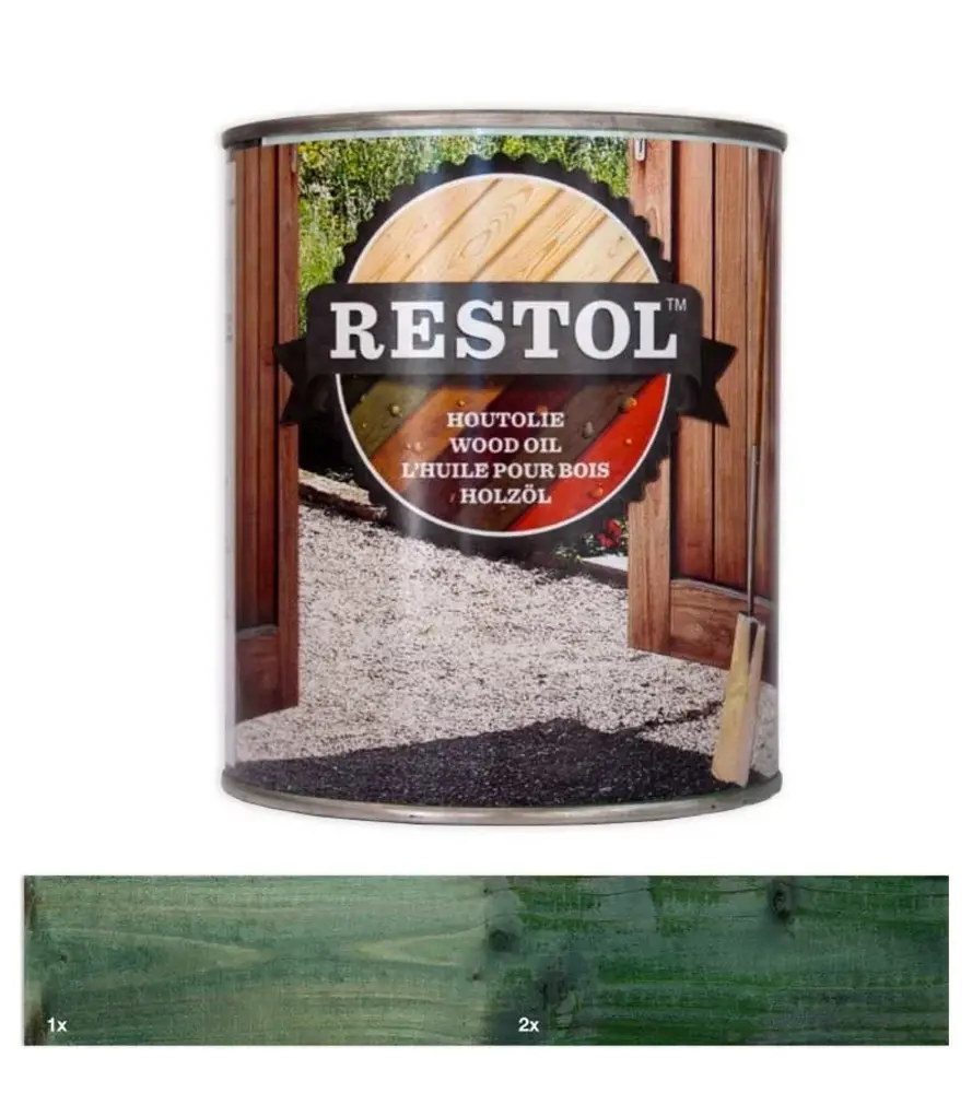 Restol Houtolie Zijdeglans Pijngroen