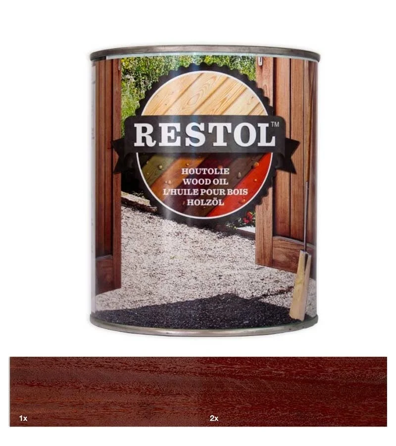 Houtolie Zijdeglans Hardhoutbruin | 1 LTR
