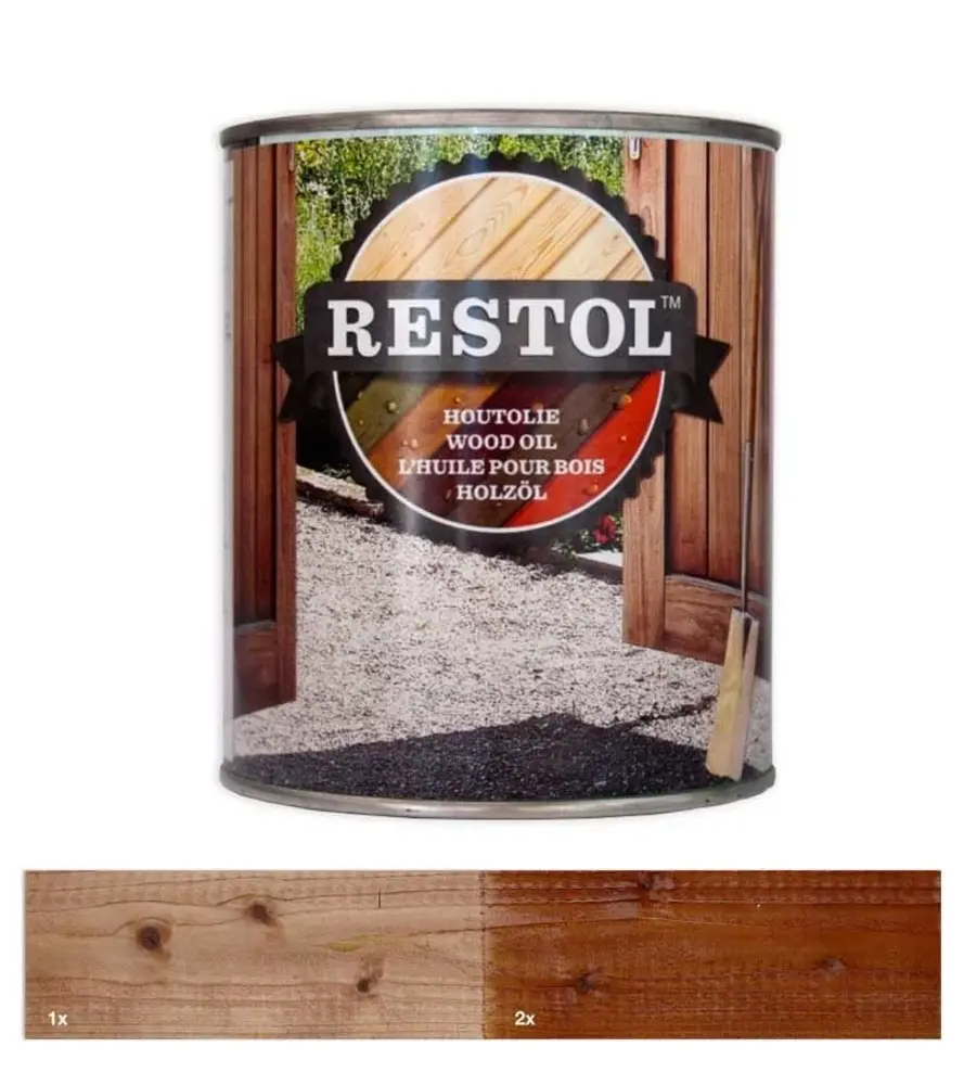 Restol Houtolie Zijdeglans Rood Bruin