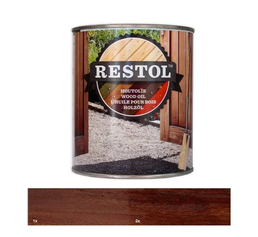 Restol Houtolie Houtolie Zijdeglans Bruin Naturel - 1 LTR