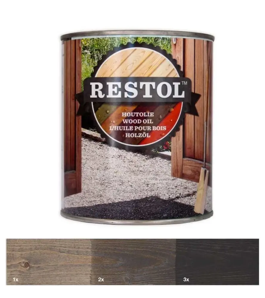 Restol Houtolie Zijdeglans Indiana Grijs Restol Houtolie Zijdeglans Indiana Grijs