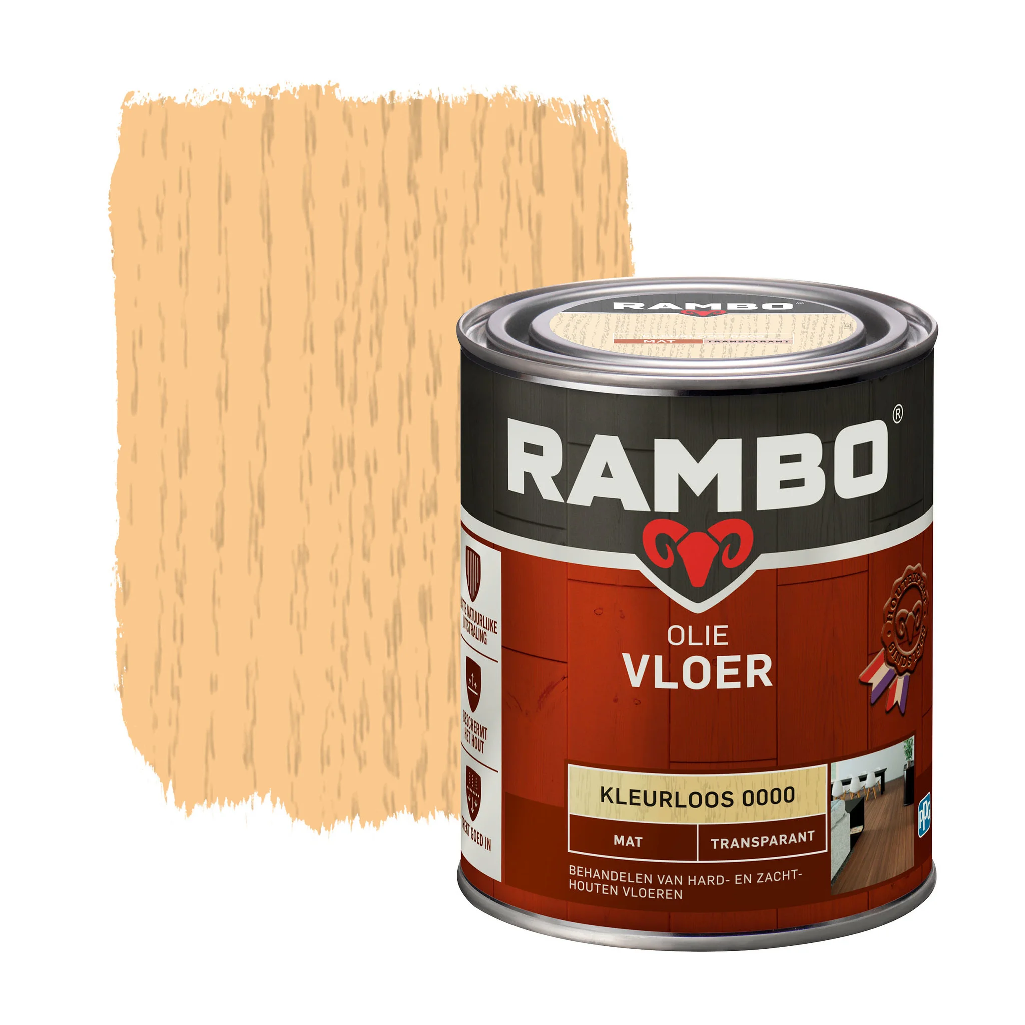 Rambo vloer olie transparant mat kleurloos 750 ml