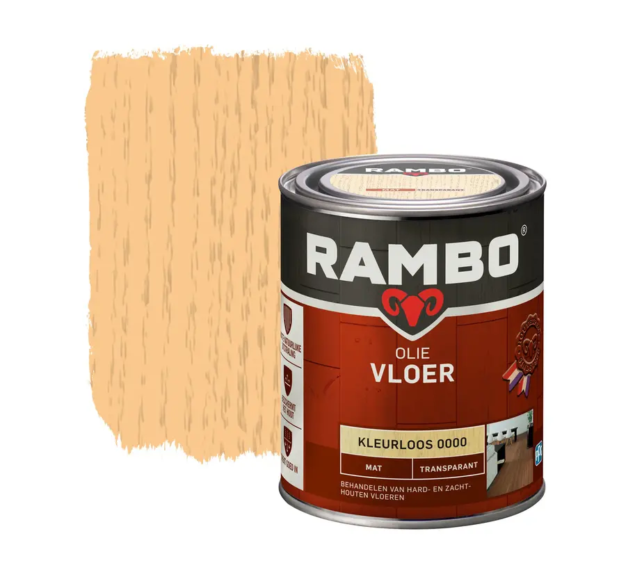 Rambo Vloer Olie Transparant Mat Kleurloos 0000 - 750 ML