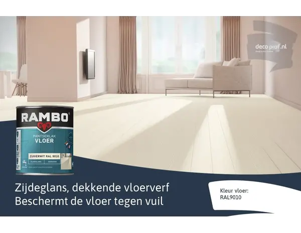 Rambo Pantserlak Vloer Dekkend Zijdeglans RAL9010