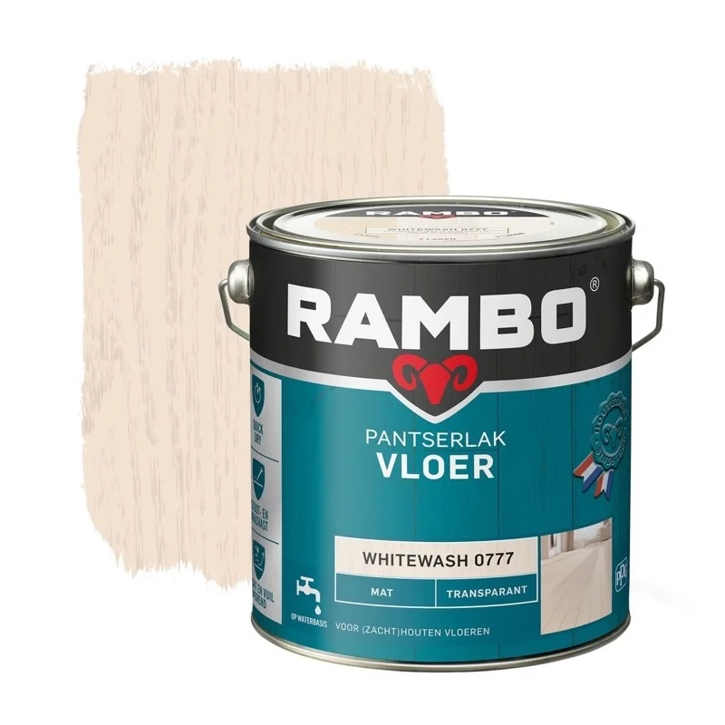 Rambo pantserlak vloer transparant mat whitewash 25 liter