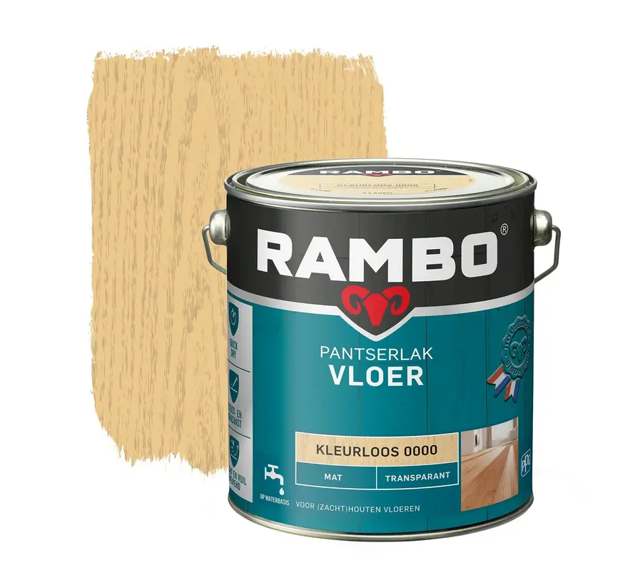 Rambo Pantserlak Vloer Transparant Mat - 750 ML