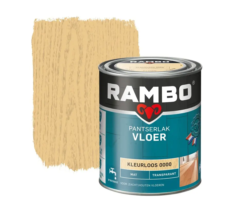 Rambo Pantserlak Vloer Transparant Mat - 750 ML