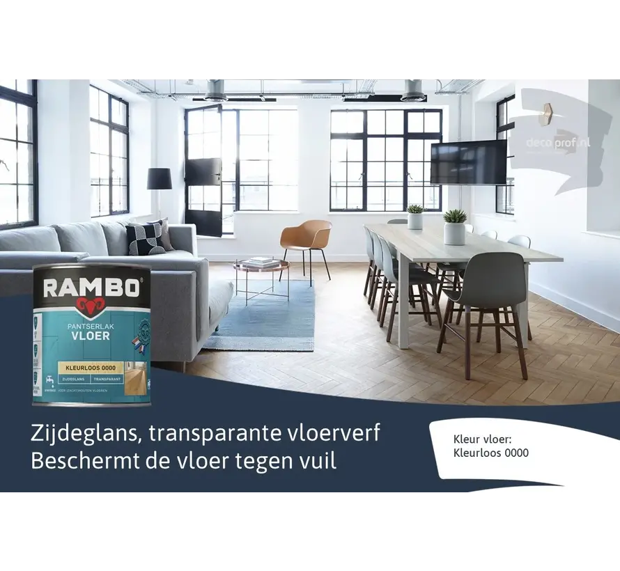 Rambo Pantserlak Vloer Transparant Zijdeglans 0000 - 750 ML