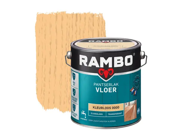 Rambo Pantserlak Vloer Transparant Zijdeglans 0000 Rambo Pantserlak Vloer Transparant Zijdeglans 0000