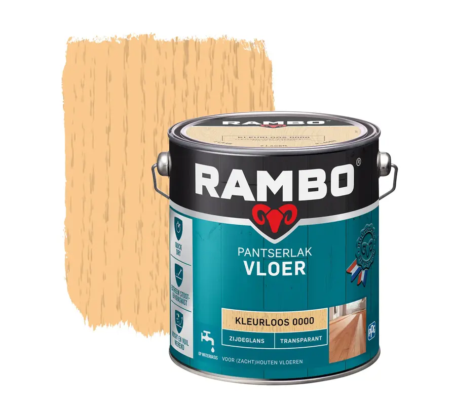 Rambo Pantserlak Vloer Transparant Zijdeglans 0000 - 750 ML