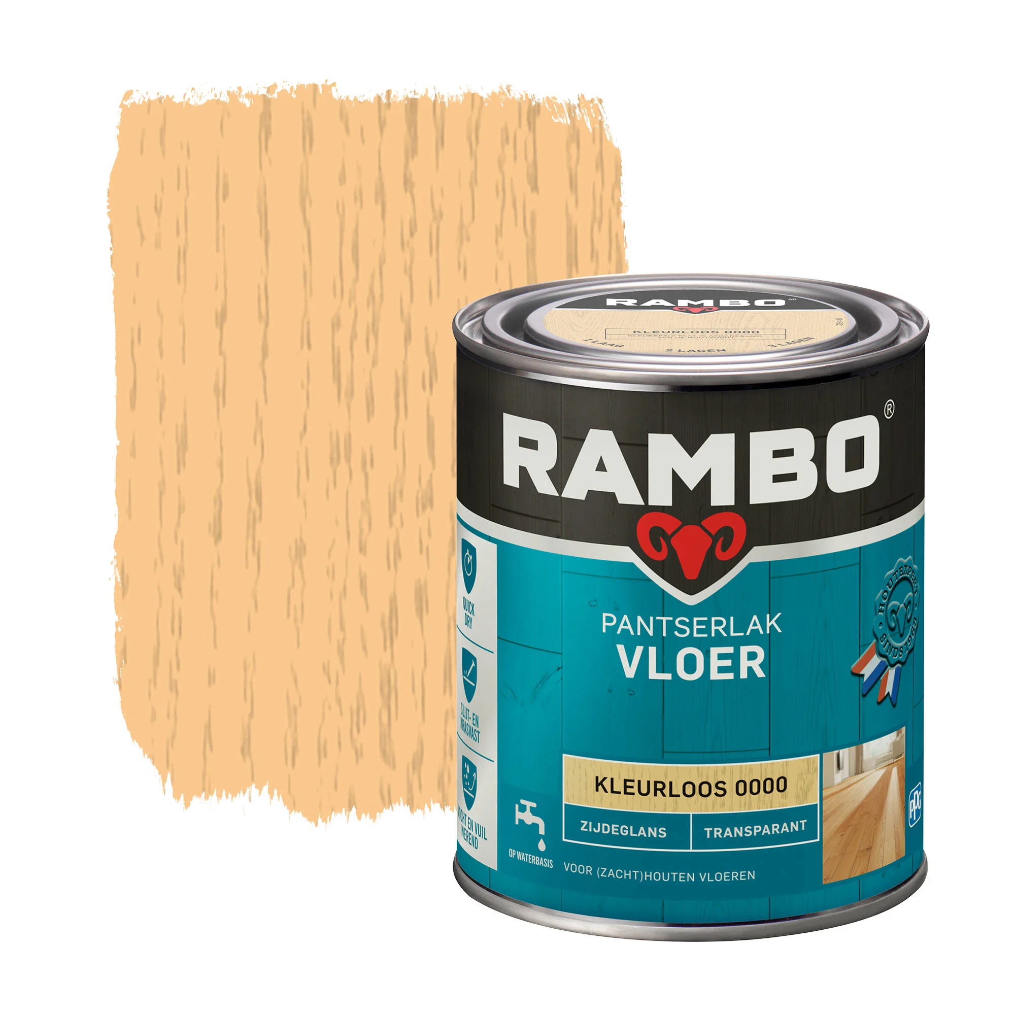 Rambo Pantserlak Vloer kleurloos 0000 zijdeglans-transparant