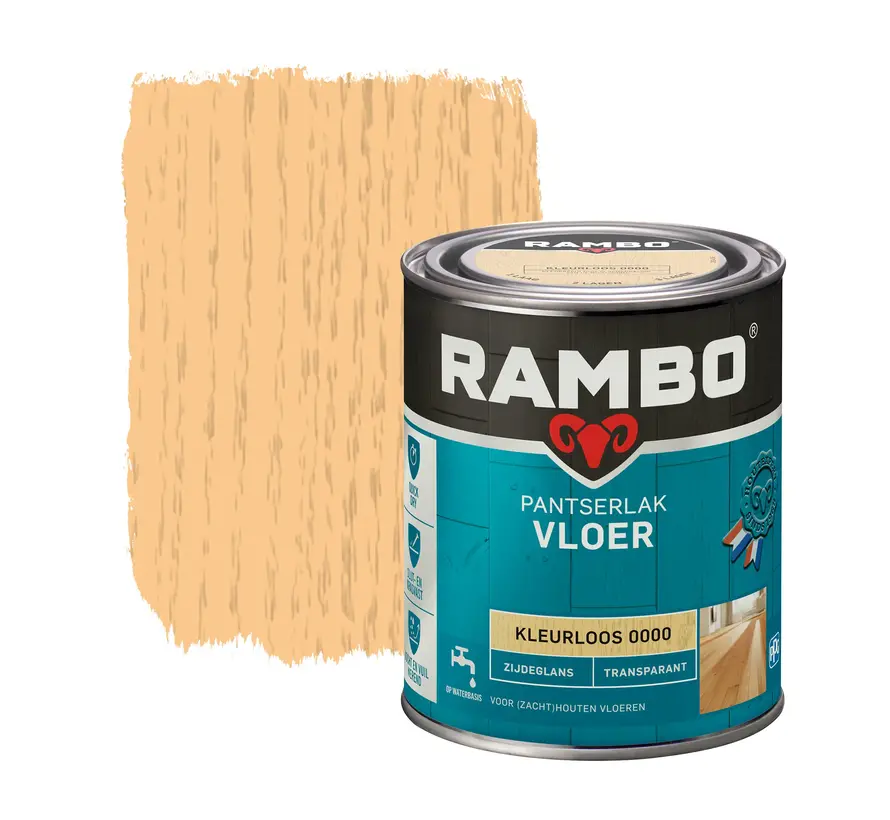 Rambo Pantserlak Vloer Transparant Zijdeglans 0000 - 750 ML