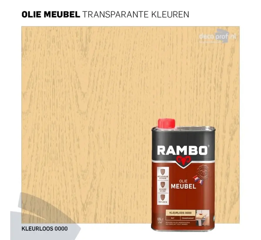 Rambo Meubelolie Transparant Mat - 500 ML