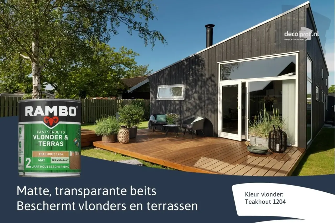 Rambo Pantserbeits Vlonder&Terras Mat Transparant Teakhout 1204
