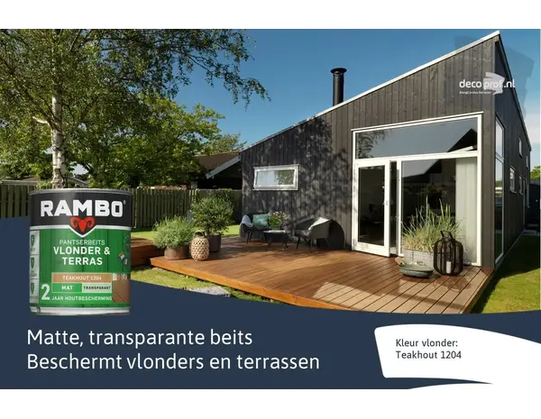 Rambo Pantserbeits Vlonder&Terras Mat Transparant Teakhout 1204