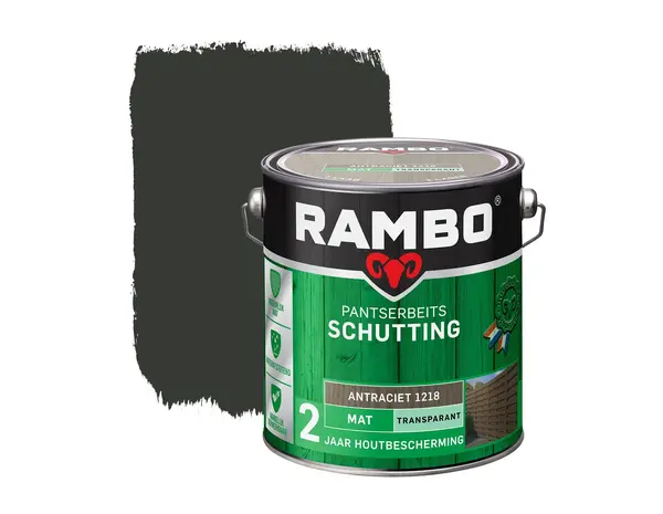 Rambo Pantserbeits Schutting Mat Transparant Antraciet 1218 Rambo Pantserbeits Schutting Mat Transparant Antraciet 1218