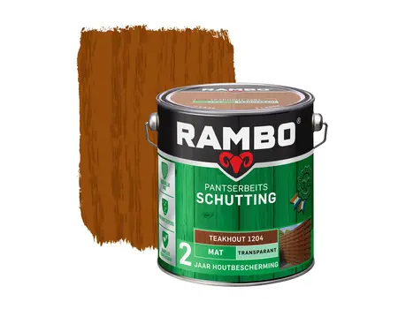 Rambo Pantserbeits Schutting Mat Transparant Teakhout 1204