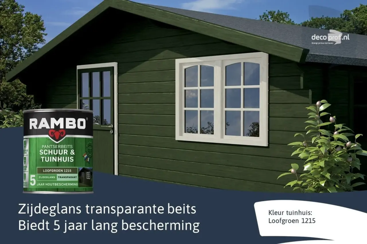 Rambo Pantserbeits Schuur&Tuinhuis Zijdeglans Transparant Loofgroen 1215 Rambo Pantserbeits Schuur&Tuinhuis Zijdeglans Transparant Loofgroen 1215