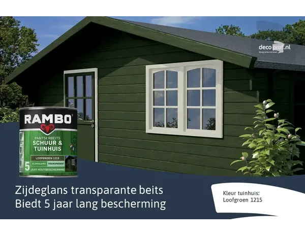 Rambo Pantserbeits Schuur&Tuinhuis Zijdeglans Transparant Loofgroen 1215 Rambo Pantserbeits Schuur&Tuinhuis Zijdeglans Transparant Loofgroen 1215