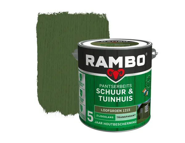Rambo Pantserbeits Schuur&Tuinhuis Zijdeglans Transparant Loofgroen 1215 Rambo Pantserbeits Schuur&Tuinhuis Zijdeglans Transparant Loofgroen 1215