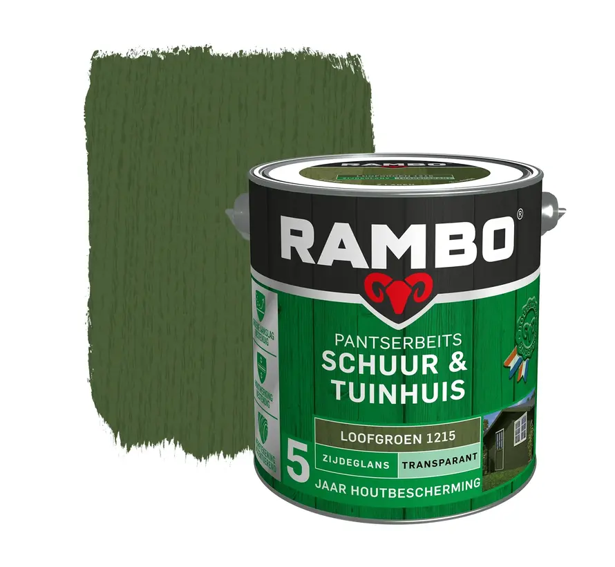 Rambo Pantserbeits Schuur&Tuinhuis Zijdeglans Transparant Loofgroen 1215 - 750 ML