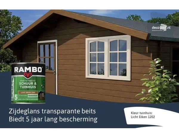 Rambo Pantserbeits Schuur&Tuinhuis Zijdeglans Transparant Licht Eiken 1202