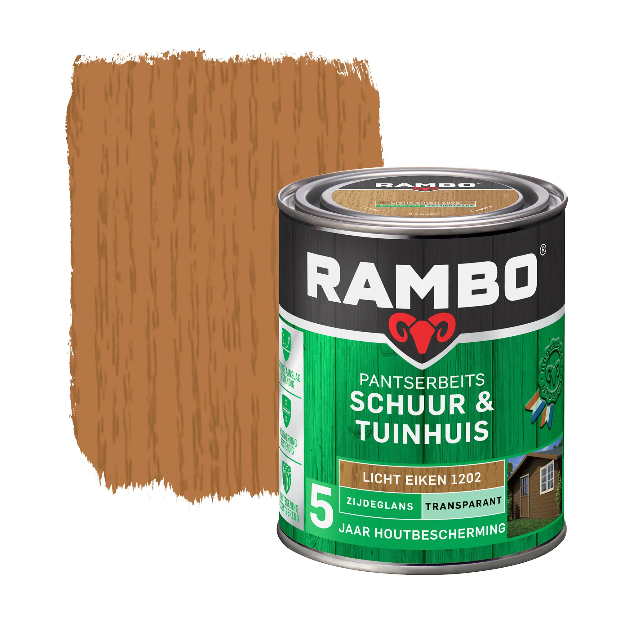 Pantserbeits Schuur&Tuinhuis Zijdeglans Transparant Licht Eiken 1202 | 750 ML