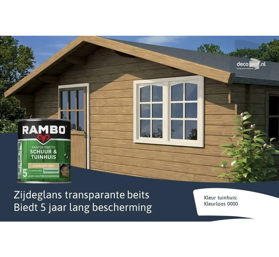 Rambo Pantserbeits Schuur&Tuinhuis Zijdeglans Transparant - 750 ML